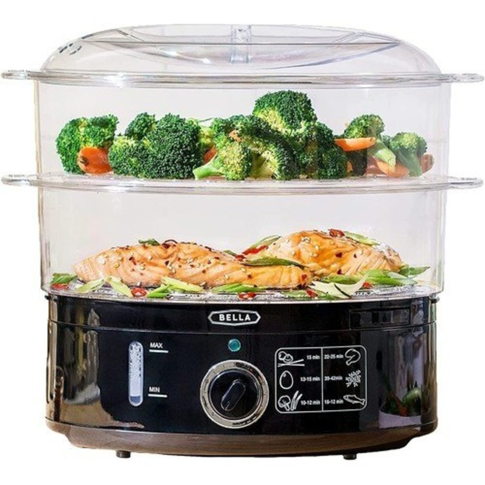 Bella Food Steamer Cooker Vegetable‎ Steaming Stackable Baskets 2 Tier 13872